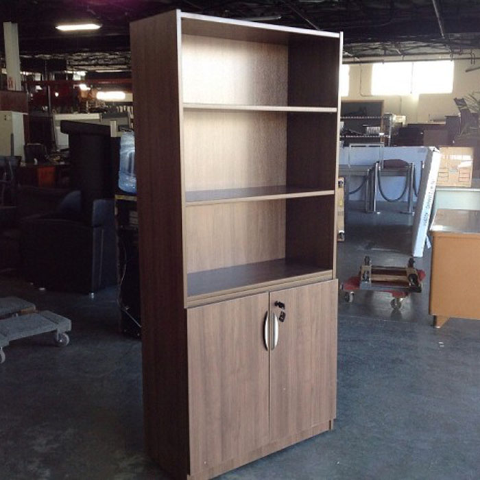 Elite Series 2-Door Storage Cabinet with Bookcase Top--72